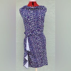 Ann Taylor Navy, White, and Pink Dress. Size: M. EUC.